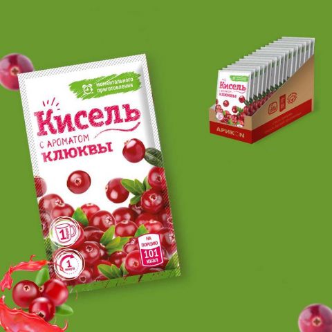Кисель с ароматом клюквы 27г