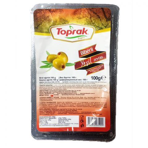 "Toprak" burçly ýaşyl zeýtun 100g