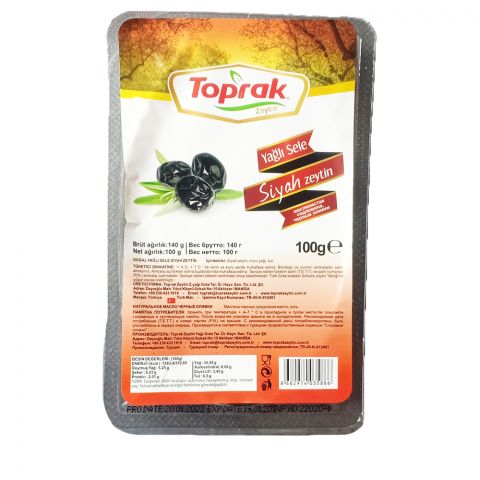 "Toprak" ýagly gara zeýtun 100g