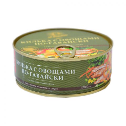 ZaRodinu Gawaýi Baltik butin kilkasy gök önümler bilen (Gawaýi) 120g