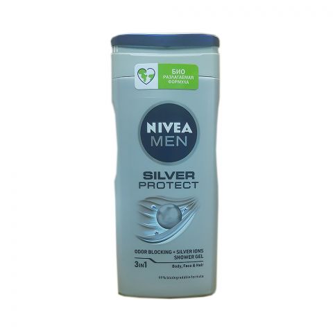 NIVEA MEN kümüş goragy 1de3 beden, ýüz we saç üçin 250ml