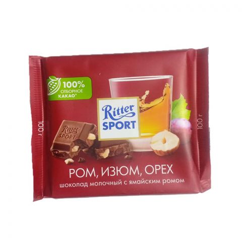 "Ritter Sport" romly, tokaý hozly we kişmişli şokolad 100g