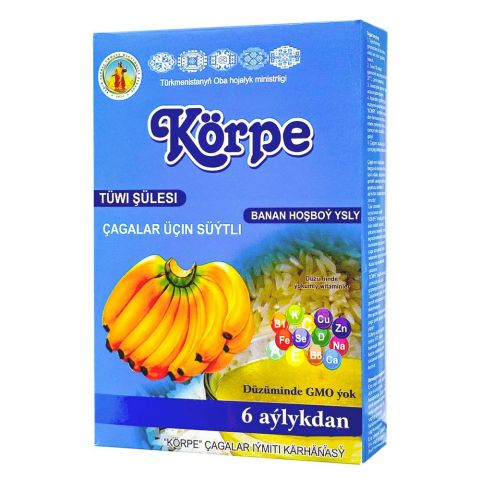 Çagalar üçin süýtli tüwi şülesi Körpe bananly 250 gr