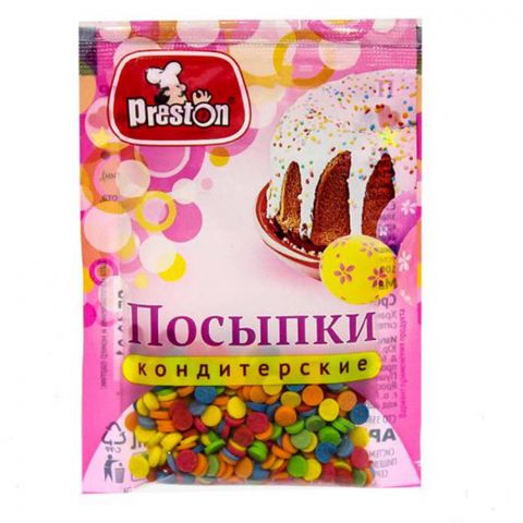 "Preston" Посыпки кондитерские декоративные Конфетти 7 г