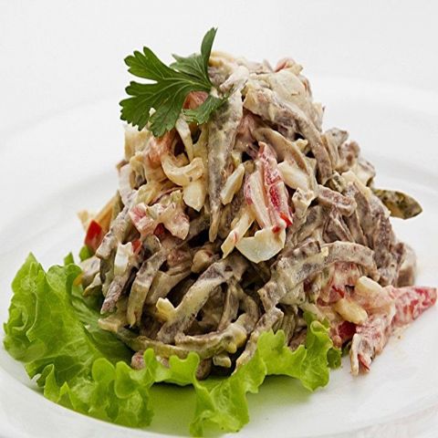 Салат с говяжьим языком 250гр