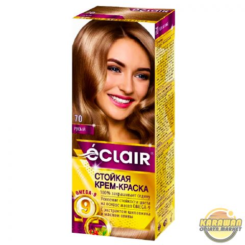 Şaç üçin boýag krem eclair 7.0 reňki"РУСЫЙ"