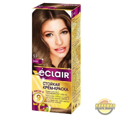 Şaç üçin boýag krem eclair 57 reňki"КАКАО"