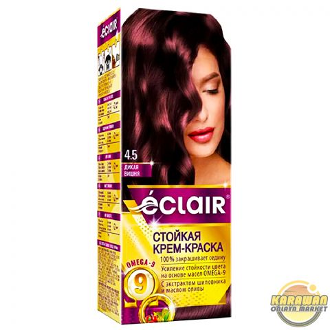 Şaç üçin boýag krem eclair 4.5 reňki"ДИКАЯ ВИШНЯ"